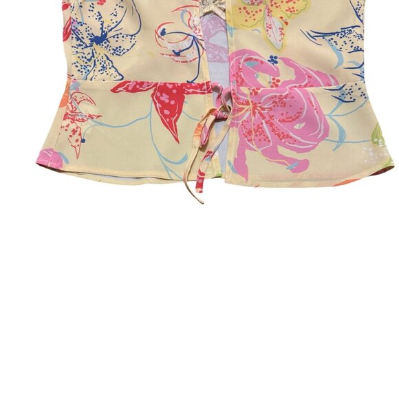 VRG GRL- OPEN TIE BACK- FLORAL- SIZE 10 TOP - Picture 4 of 4